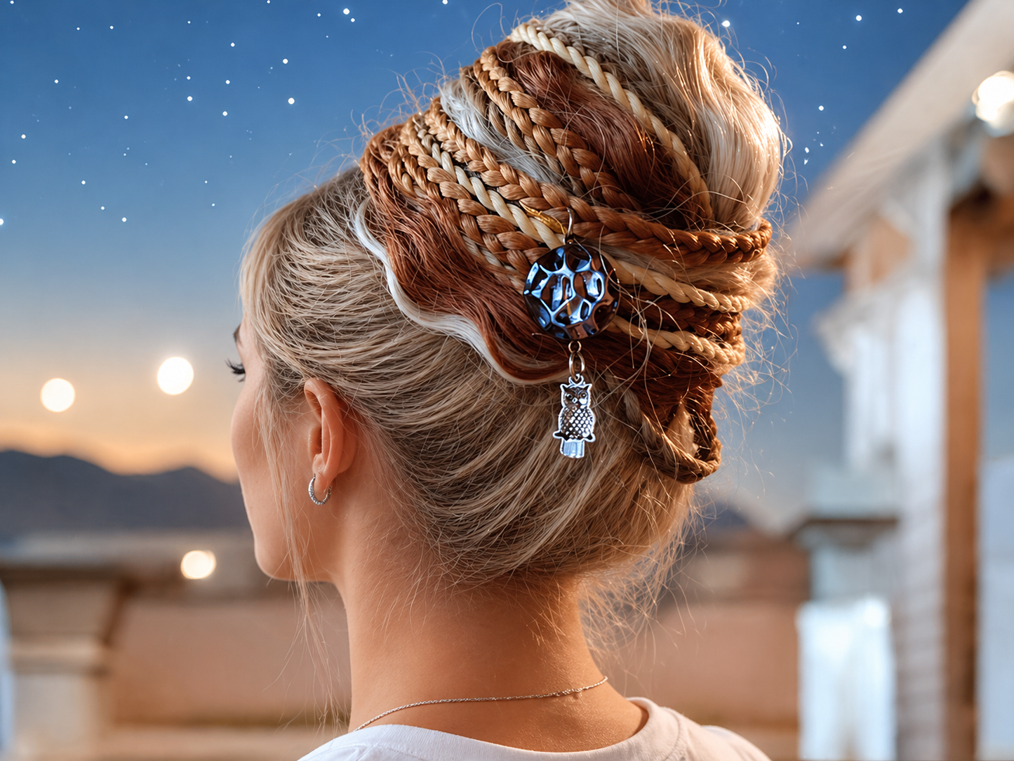 Sandy Blonde Dreadlock Ponytail – Boho Faux Dreads & Braids