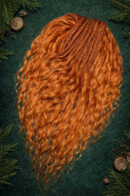Copper Hidden Base Hair Extensions – Full Hair Replacement Look, Soft Natural Volume