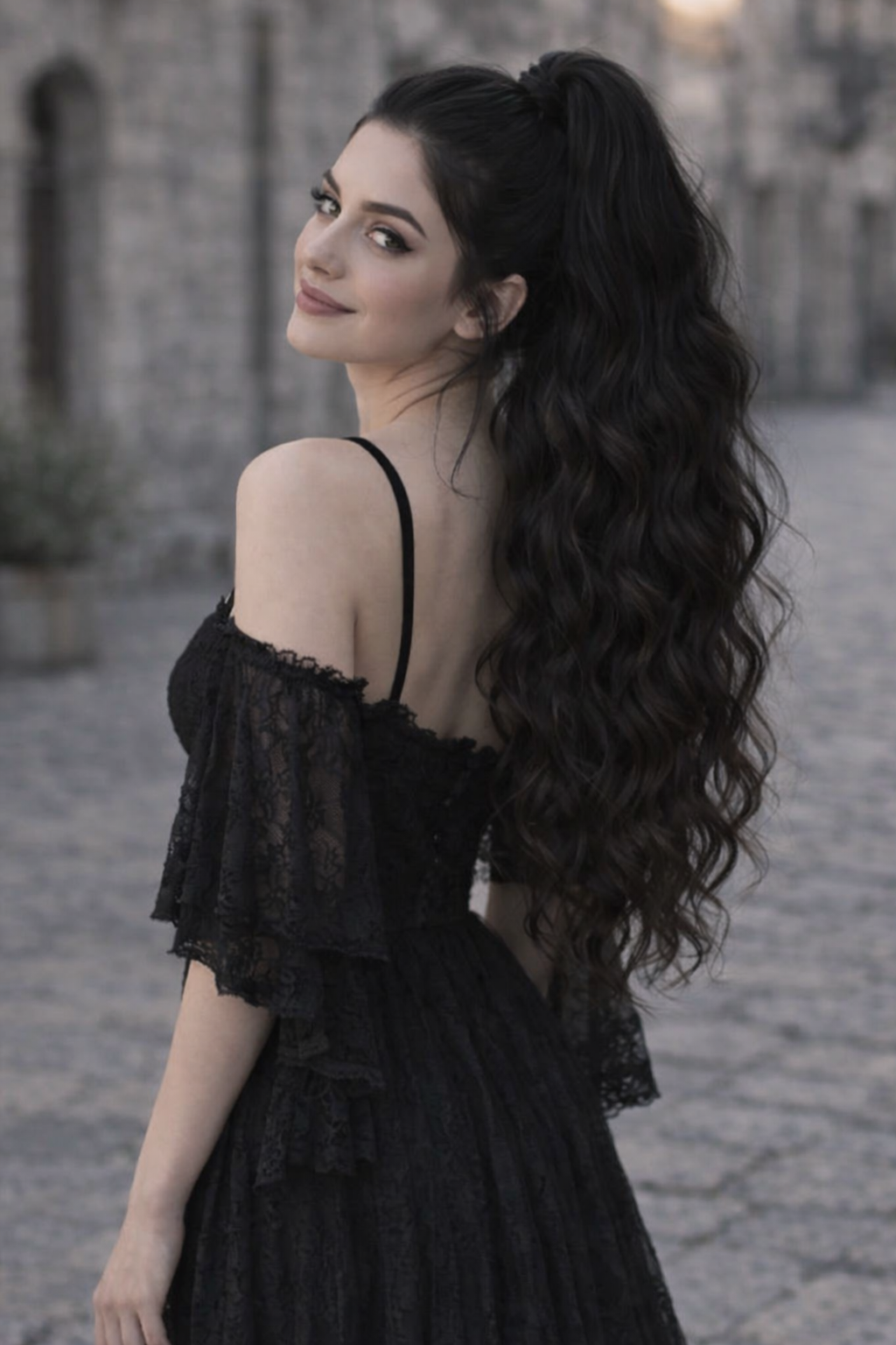 Black Wavy Ponytail Extension – Boho Dread Ponytail Style