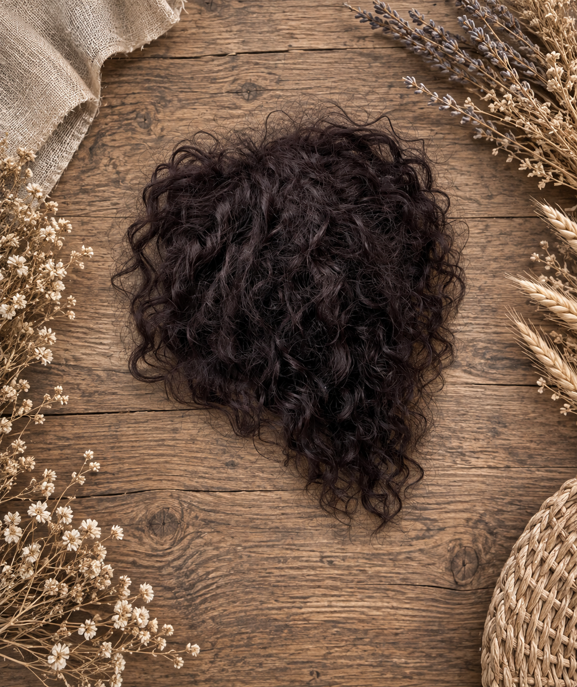 Chocolate Brown Curly Ponytail Claw Clip Hairpiece
