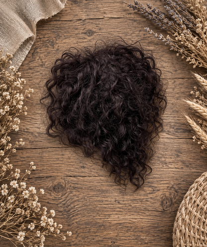 Chocolate Brown Curly Ponytail Claw Clip Hairpiece