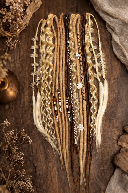 Clip-In Blonde Dreadlock Extensions – Lightweight Synthetic Dreads, Natural Look