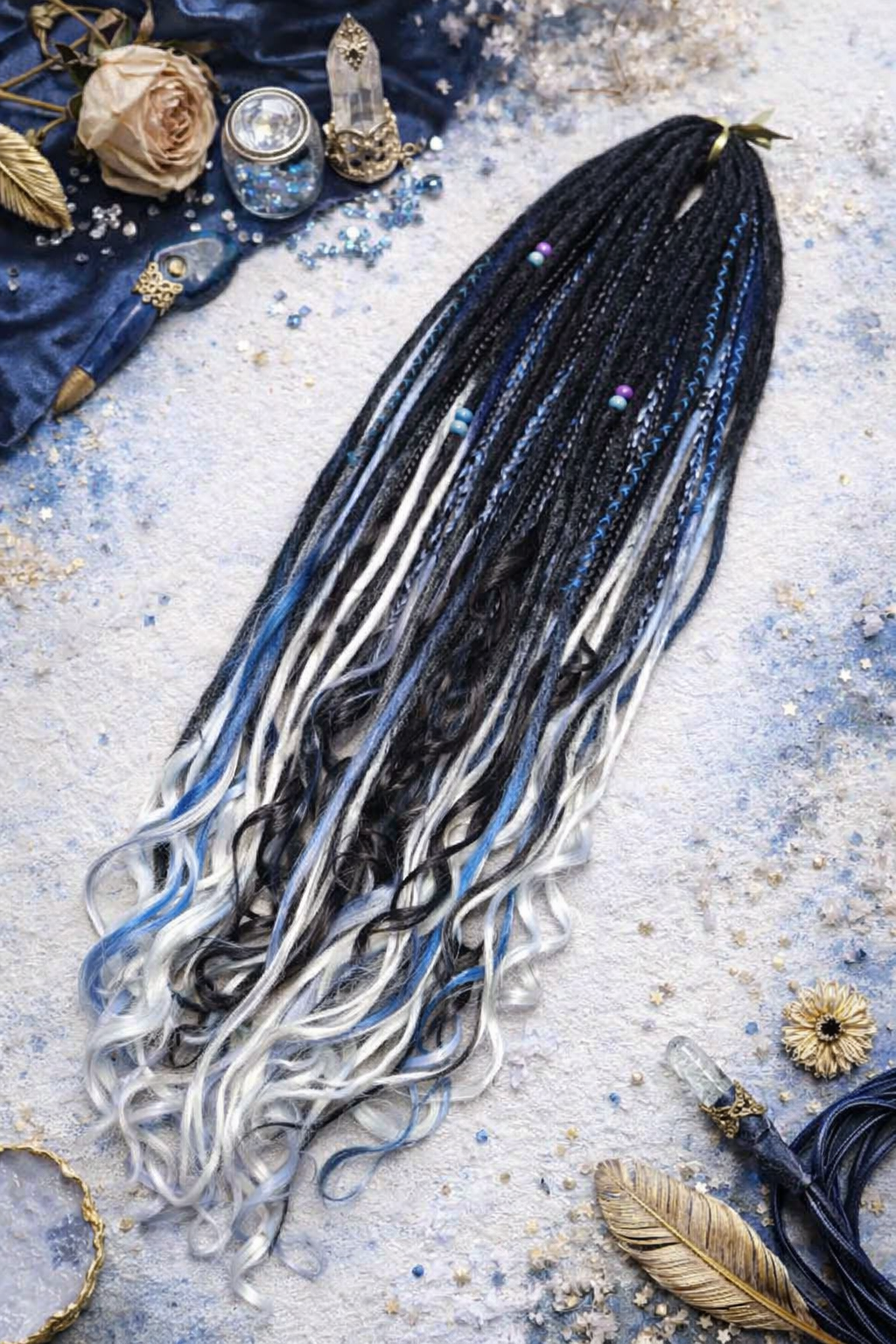 Extra Long Dreadlock Extensions 100cm – Boho Synthetic Dreads, Lightweight & Soft
