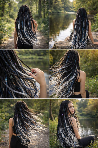 Extra Long Dreadlock Extensions 100cm – Boho Synthetic Dreads, Lightweight & Soft