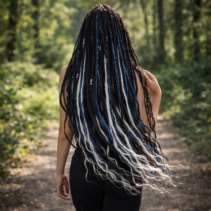 Extra Long Dreadlock Extensions 100cm – Boho Synthetic Dreads, Lightweight & Soft
