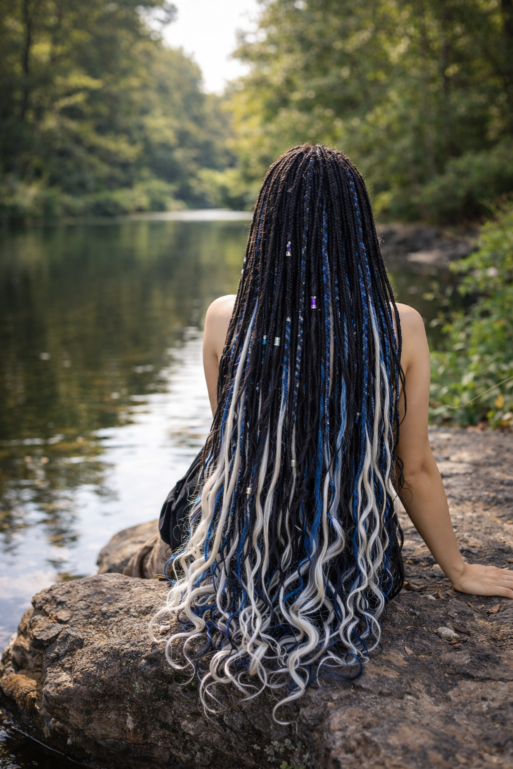 Extra Long Dreadlock Extensions 100cm – Boho Synthetic Dreads, Lightweight & Soft