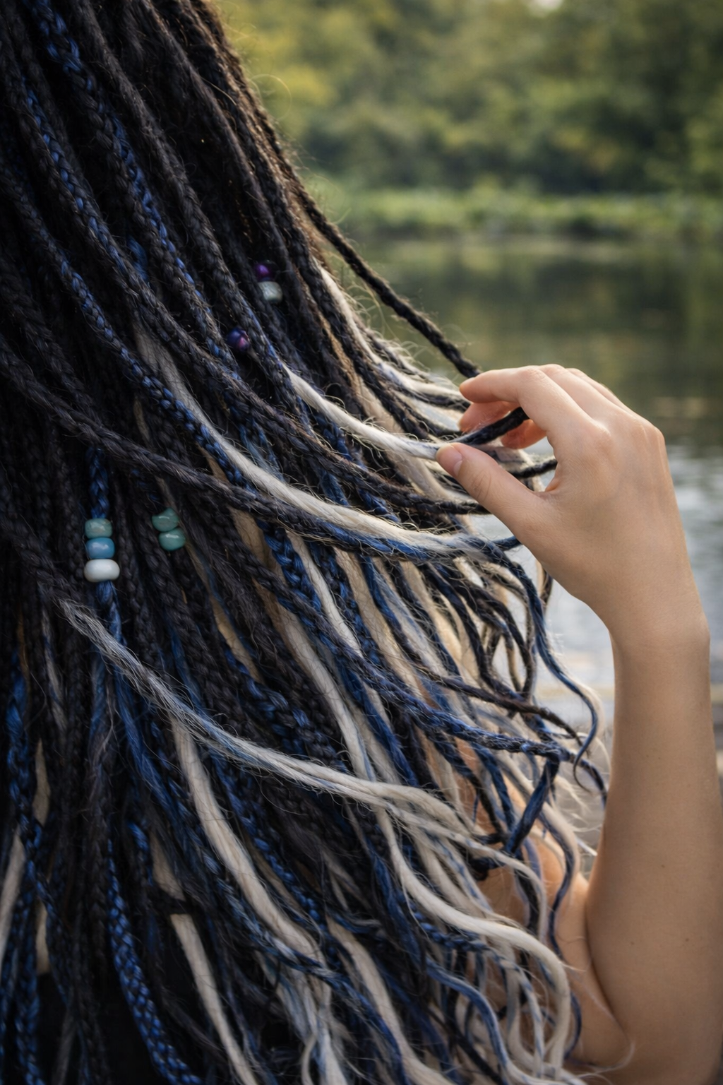 Extra Long Dreadlock Extensions 100cm – Boho Synthetic Dreads, Lightweight & Soft