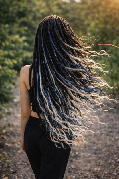 Extra Long Dreadlock Extensions 100cm – Boho Synthetic Dreads, Lightweight & Soft