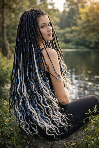 Extra Long Dreadlock Extensions 100cm – Boho Synthetic Dreads, Lightweight & Soft