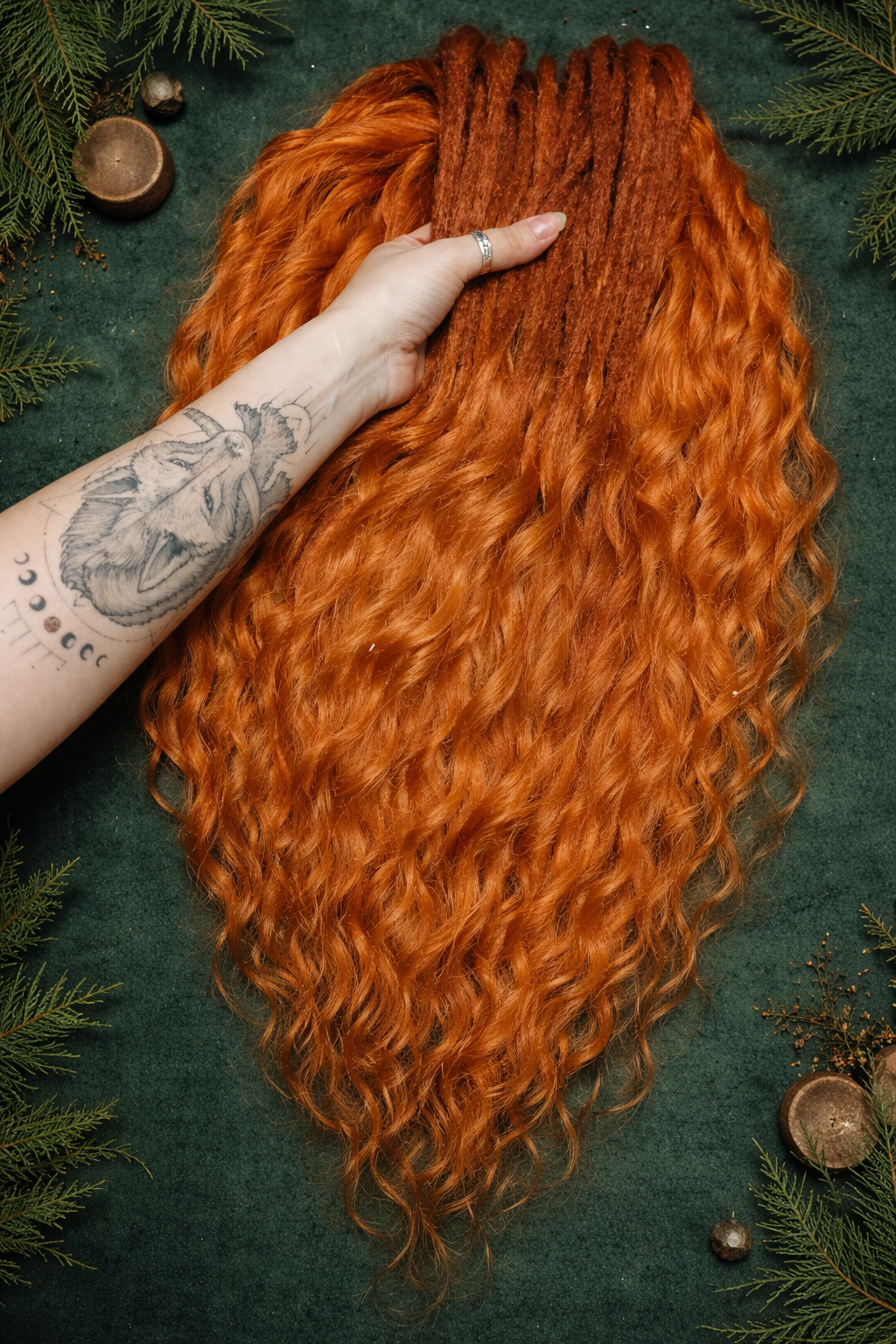 Copper Hidden Base Hair Extensions – Full Hair Replacement Look, Soft Natural Volume