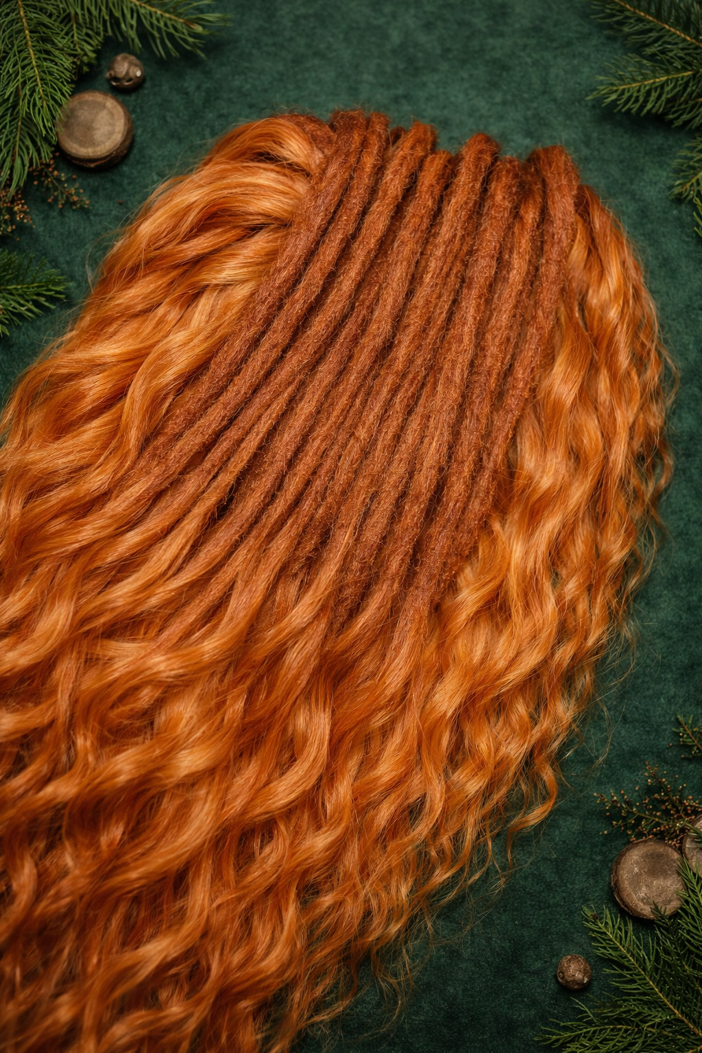 Copper Hidden Base Hair Extensions – Full Hair Replacement Look, Soft Natural Volume
