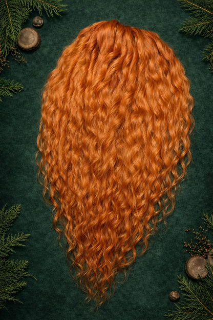 Copper Hidden Base Hair Extensions – Full Hair Replacement Look, Soft Natural Volume