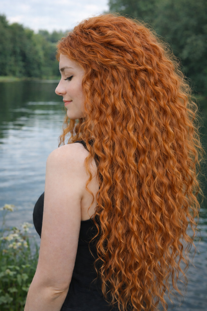 Copper Hidden Base Hair Extensions – Full Hair Replacement Look, Soft Natural Volume