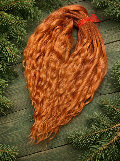 Copper Hidden Base Hair Extensions – Full Hair Replacement Look, Soft Natural Volume