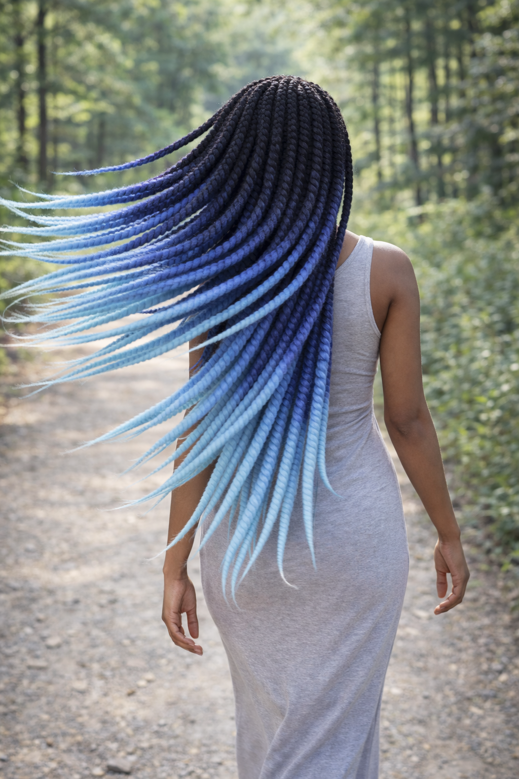 Black Blue Ombre Twist Extensions – Havana Twist Mambo, Lightweight Synthetic Twists
