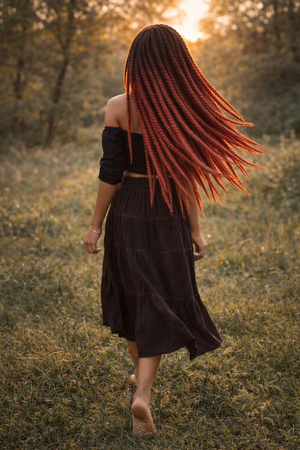 Black Burgundy Ombre Twist Extensions – Havana Twist Mambo, Lightweight Synthetic Twists