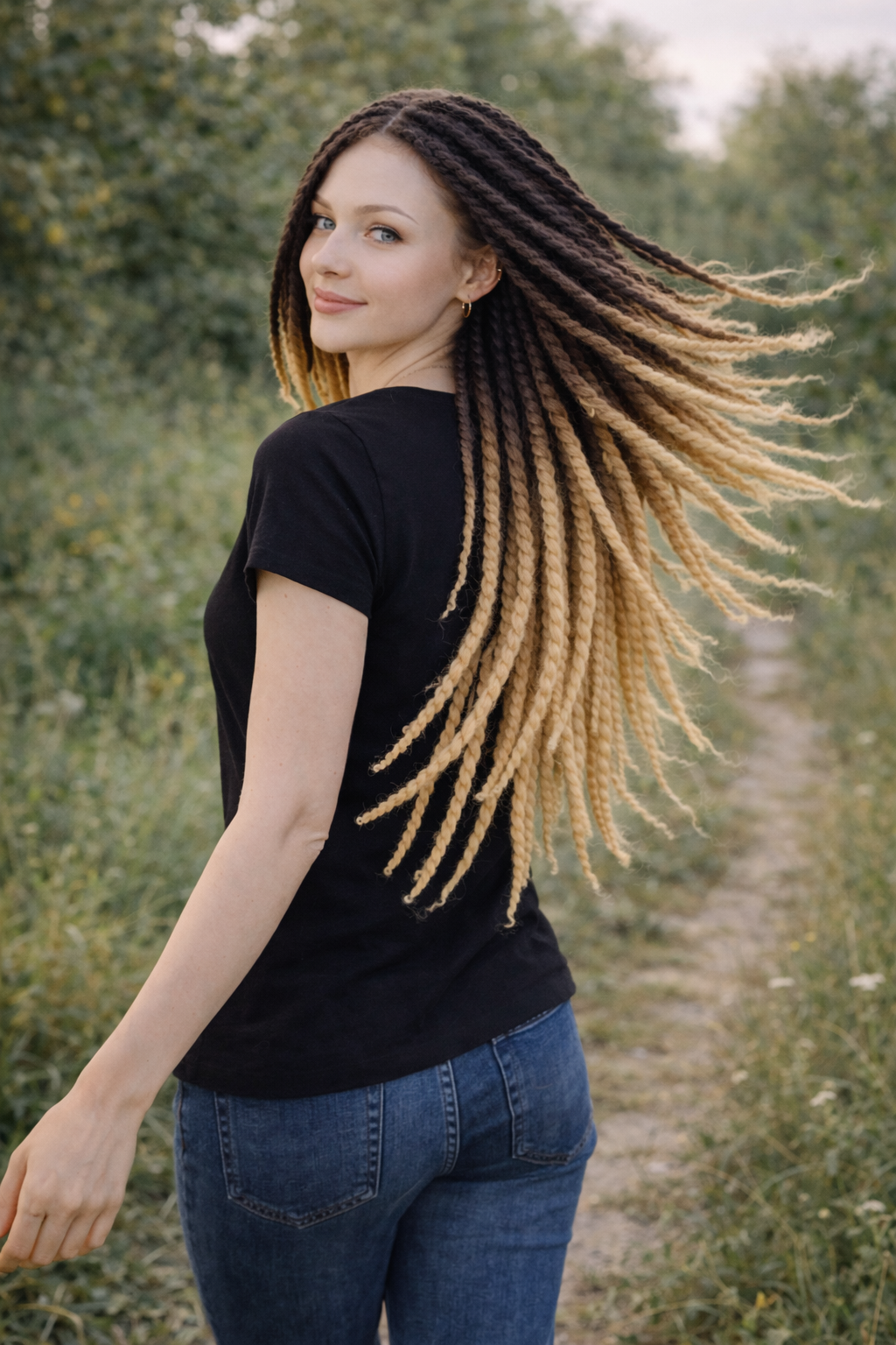 Black Sandy Blonde Ombre Twist Extensions – Havana Twist Mambo, Lightweight Twists