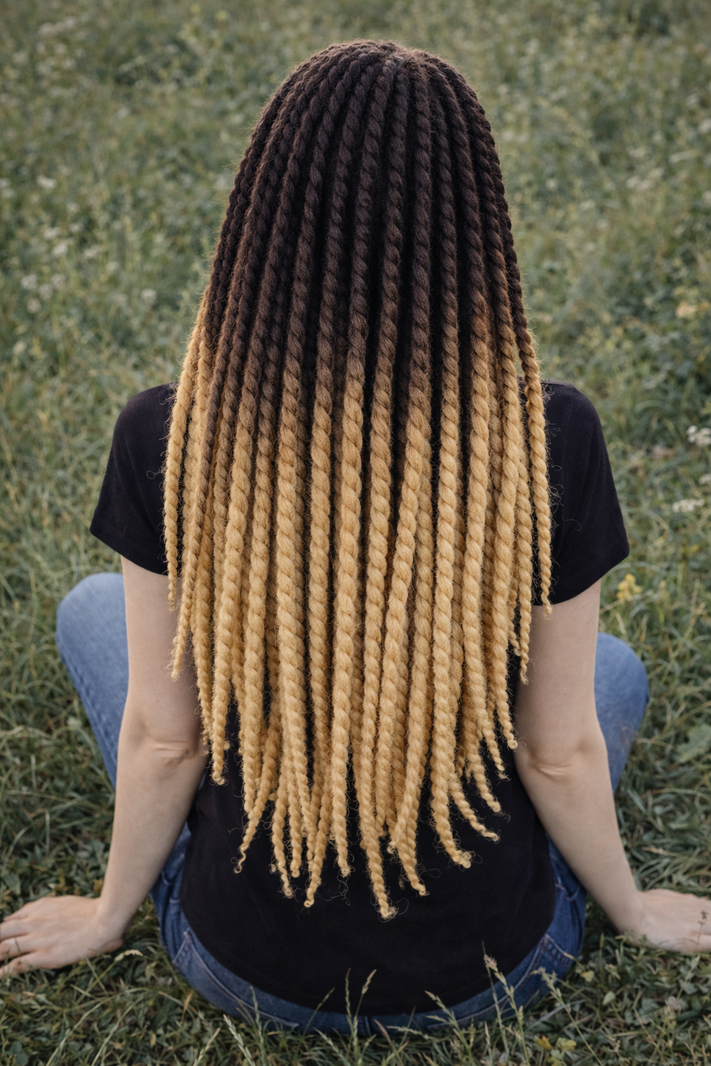 Black Sandy Blonde Ombre Twist Extensions – Havana Twist Mambo, Lightweight Twists