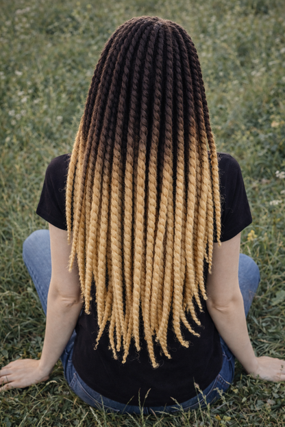 Black Sandy Blonde Ombre Twist Extensions – Havana Twist Mambo, Lightweight Twists