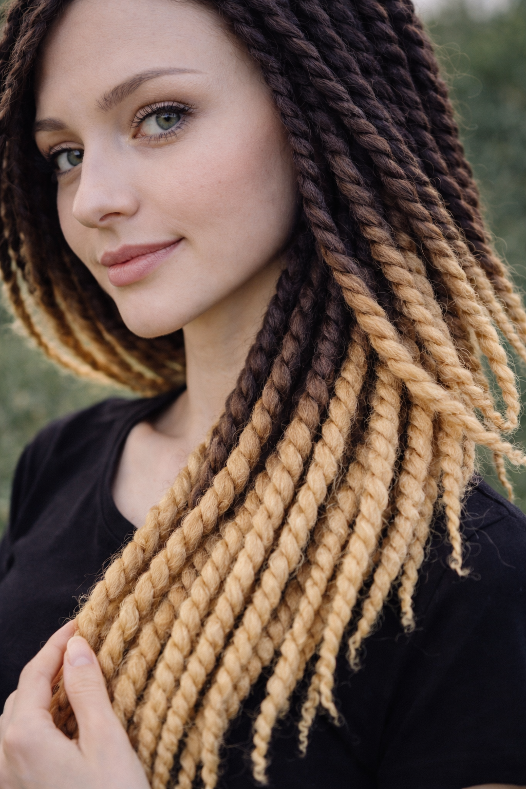 Black Sandy Blonde Ombre Twist Extensions – Havana Twist Mambo, Lightweight Twists