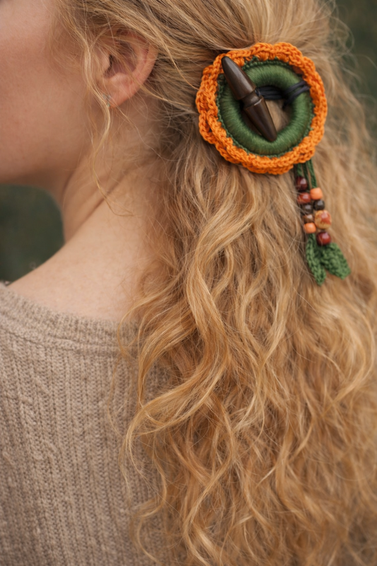 Boho Dreadlock Hair Tie – Crochet Holder for Dreads & Braids, Handmade Accessory