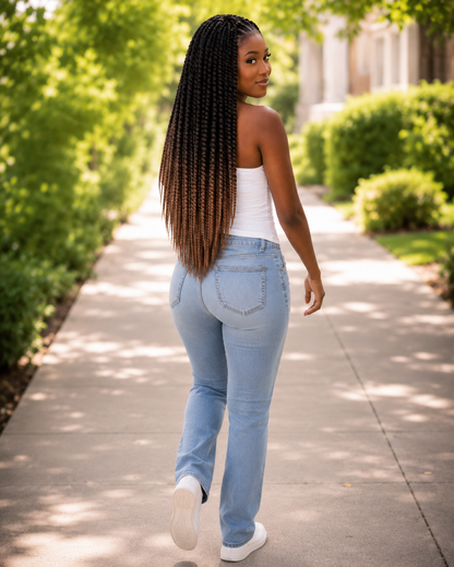Black Chestnut Brown Ombre Twist Extensions – Havana Twist Mambo, Lightweight Twists