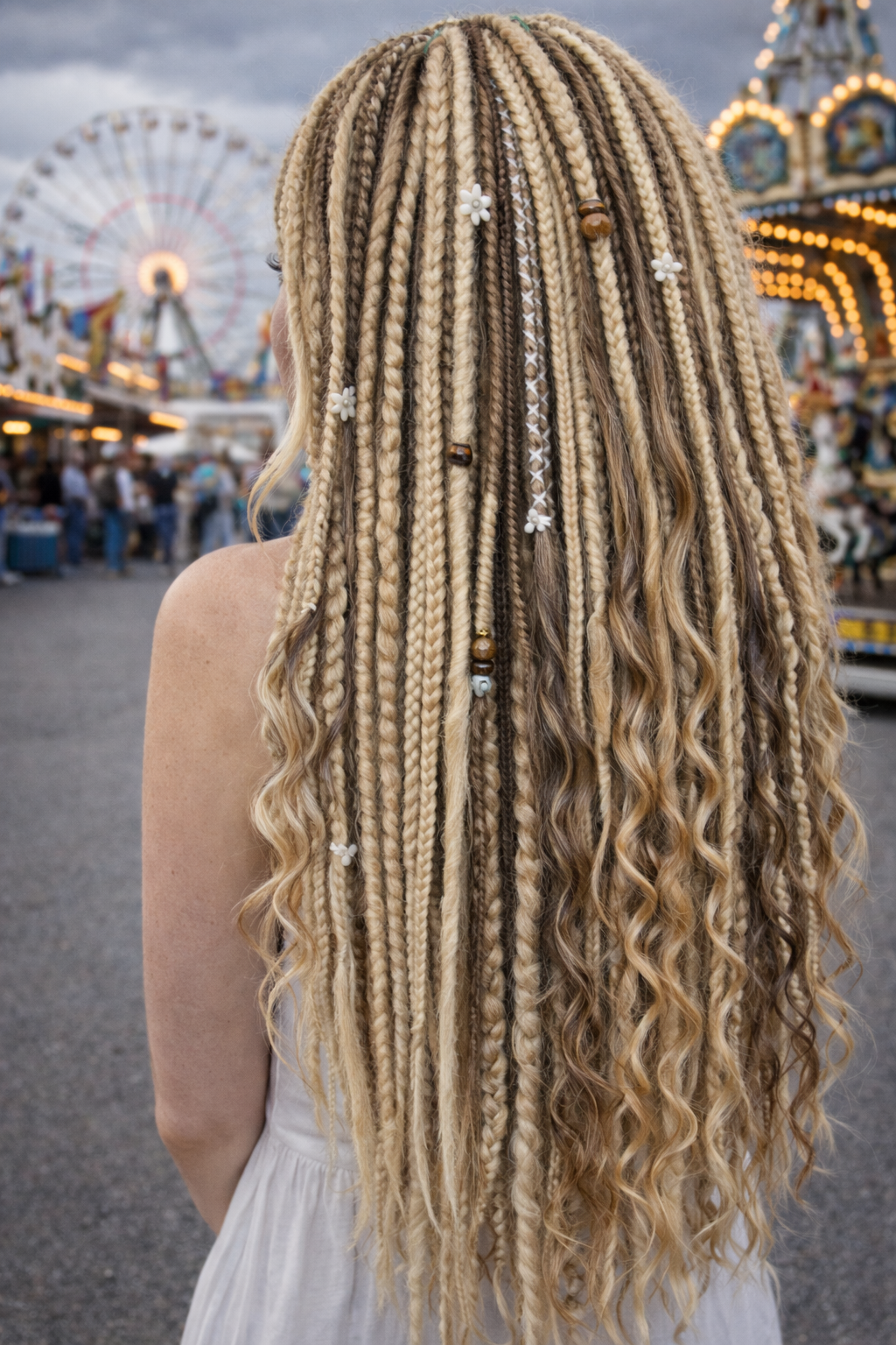 Boho Blonde Dreadlock Extensions | Textured Synthetic DE Dreads