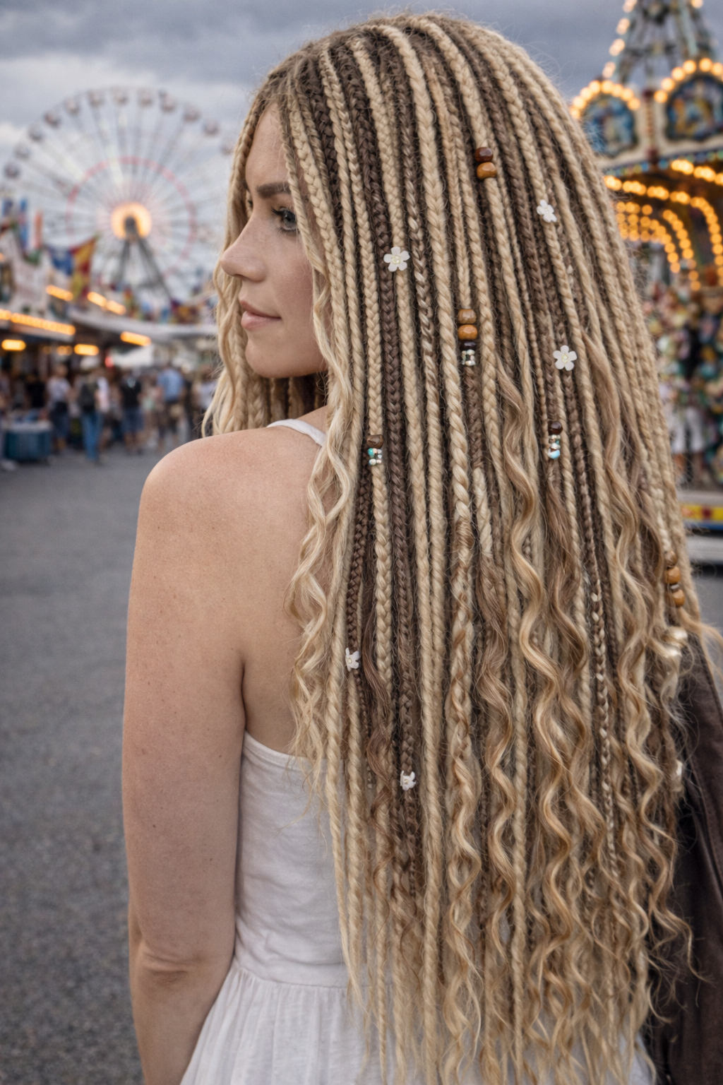 Boho Blonde Dreadlock Extensions | Textured Synthetic DE Dreads