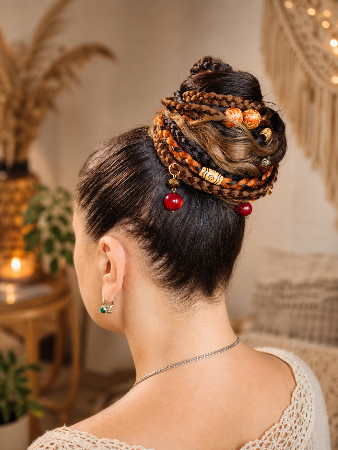 Boho Dread Ponytail – Synthetic Dreads Hairpiece