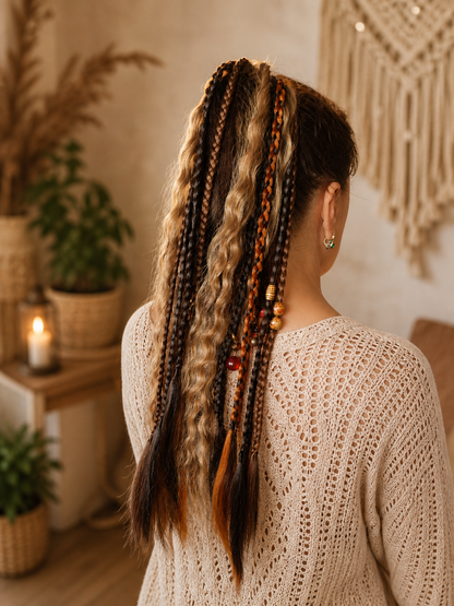 Boho Dread Ponytail – Synthetic Dreads Hairpiece
