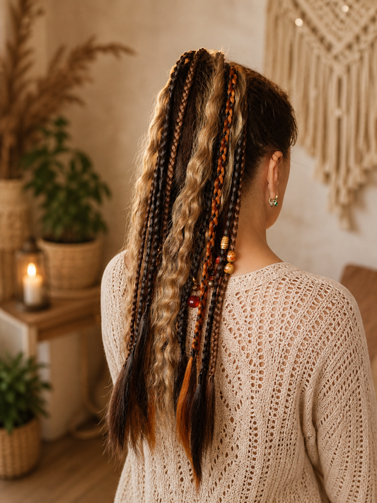 Boho Dread Ponytail – Synthetic Dreads Hairpiece