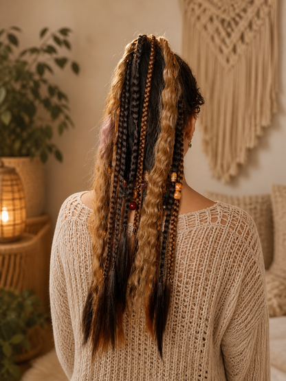 Boho Dread Ponytail – Synthetic Dreads Hairpiece