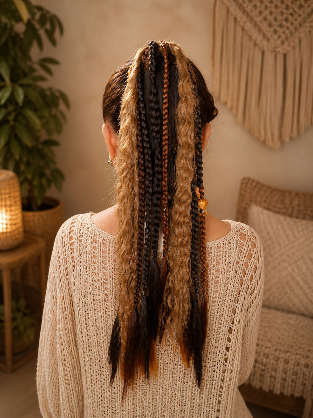 Boho Dread Ponytail – Synthetic Dreads Hairpiece