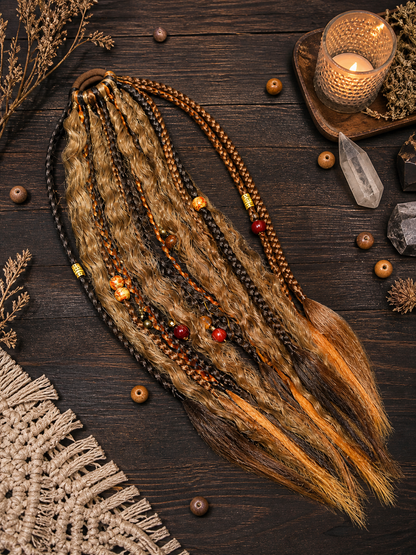 Boho Dread Ponytail – Synthetic Dreads Hairpiece