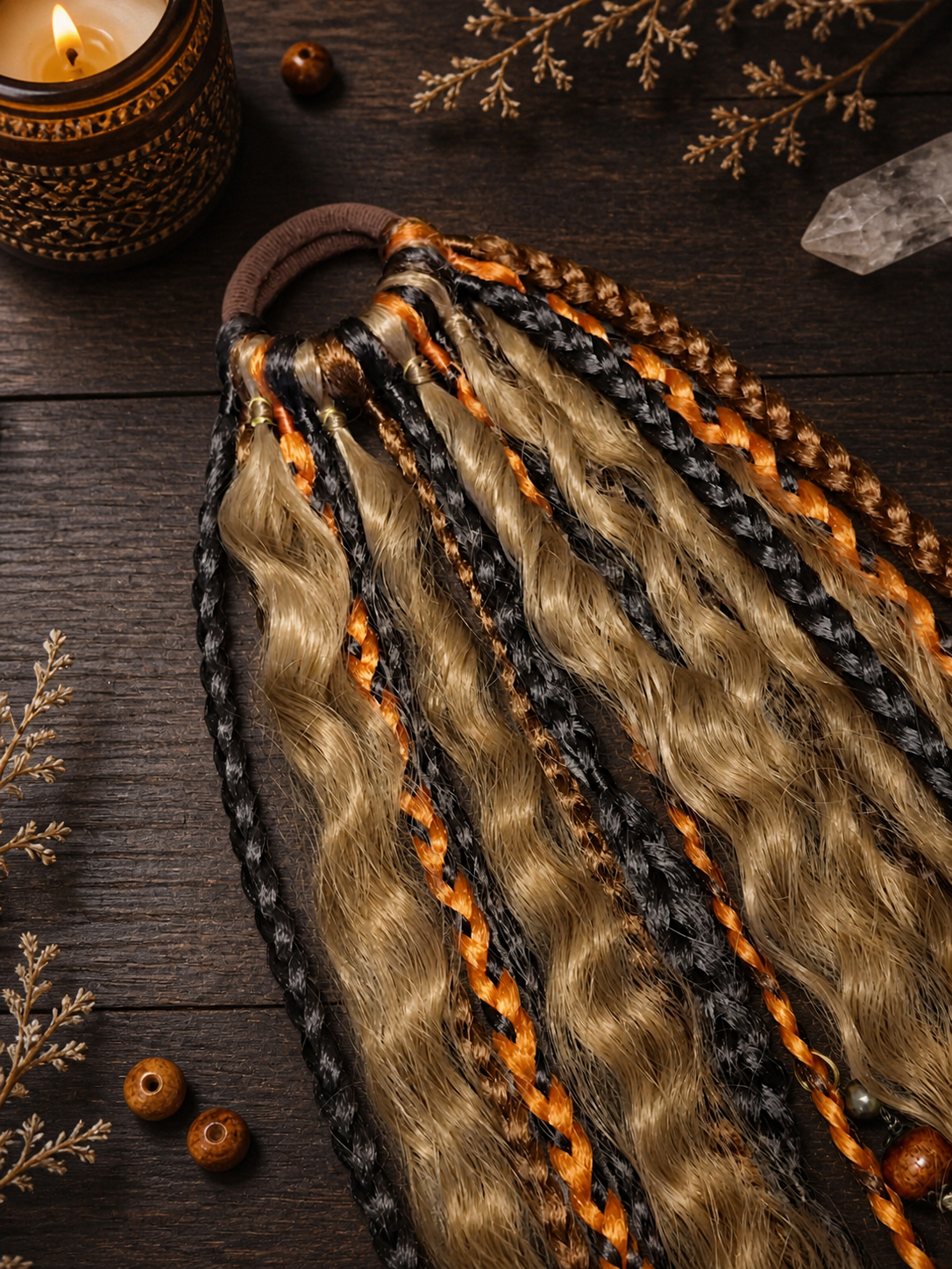 Boho Dread Ponytail – Synthetic Dreads Hairpiece