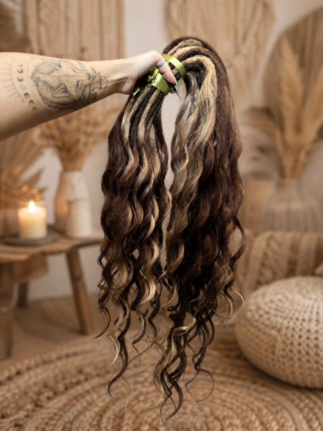 Brown and Blonde Hidden Base Hair Extensions
