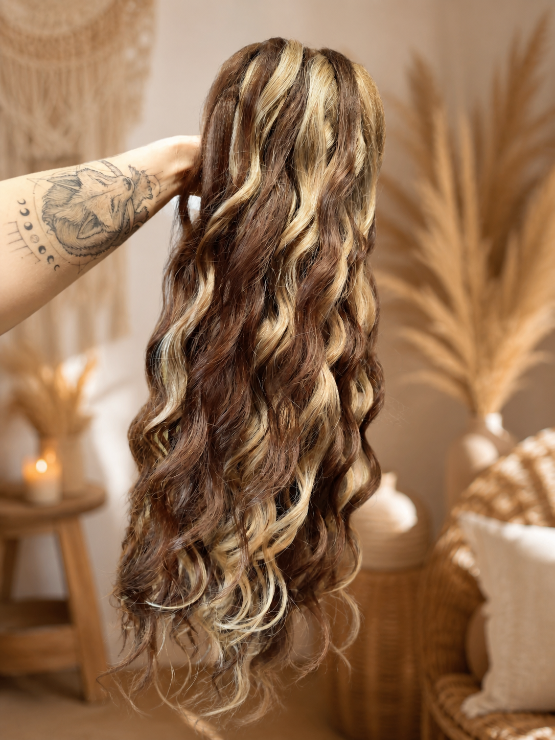 Brown and Blonde Hidden Base Hair Extensions