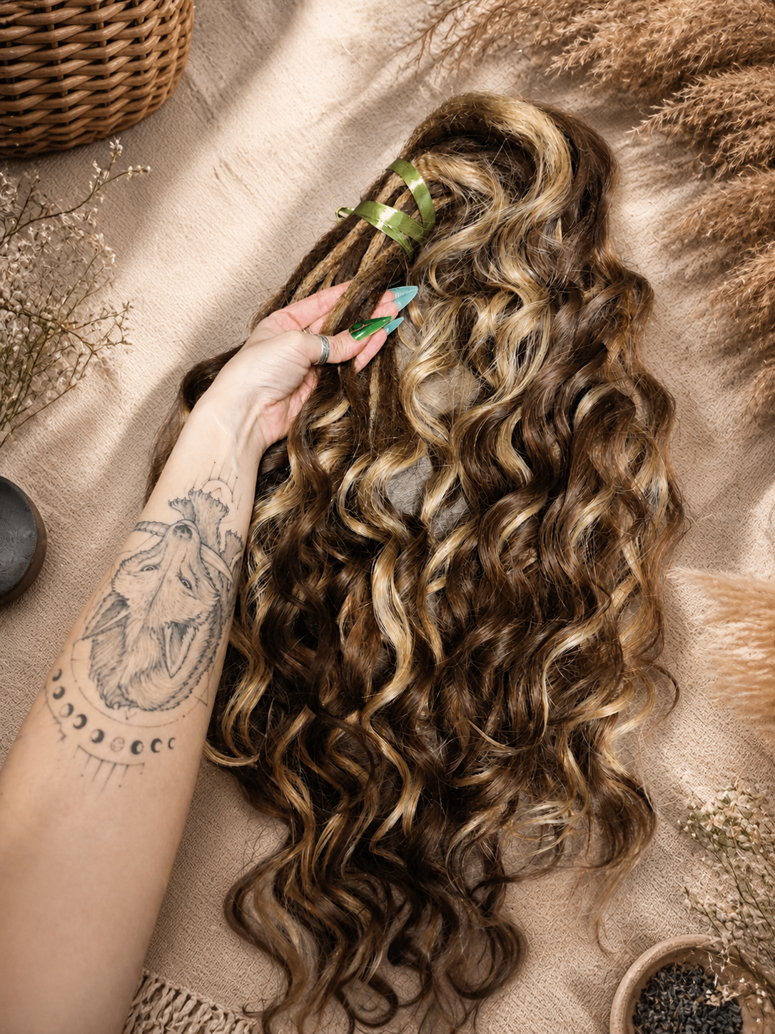 Brown and Blonde Hidden Base Hair Extensions