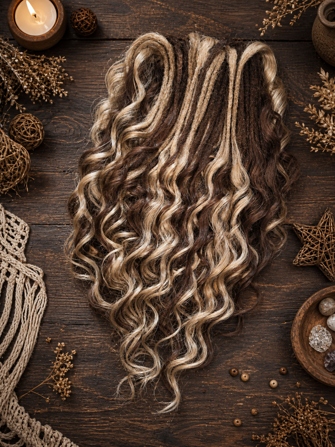 Brown and Blonde Hidden Base Hair Extensions 