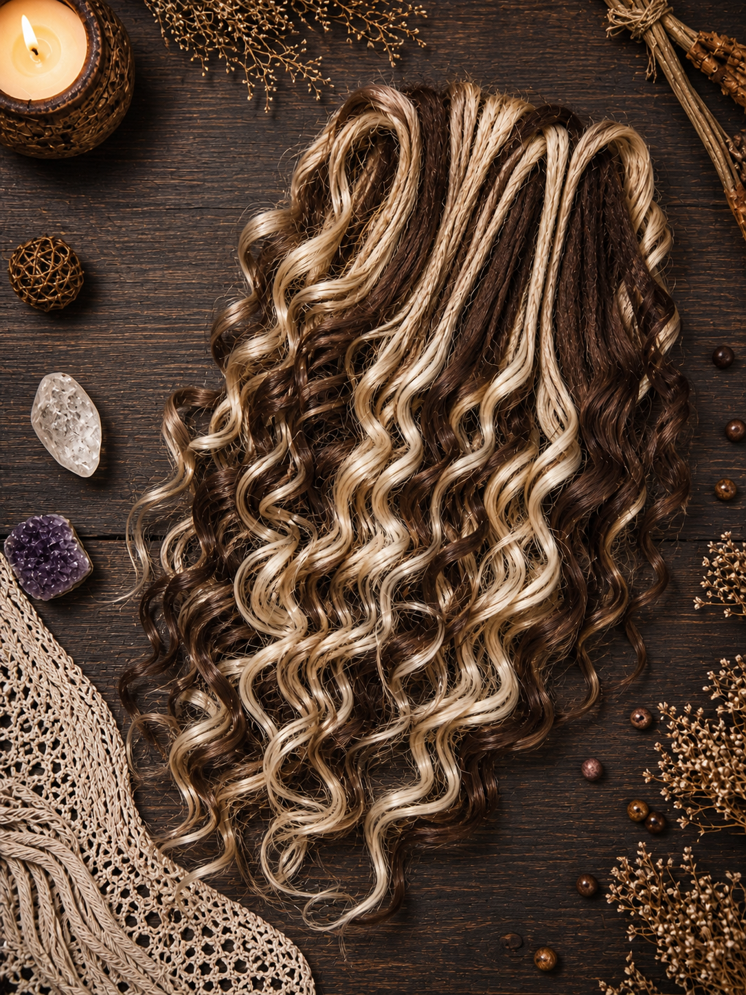 Brown and Blonde Hidden Base Hair Extensions 