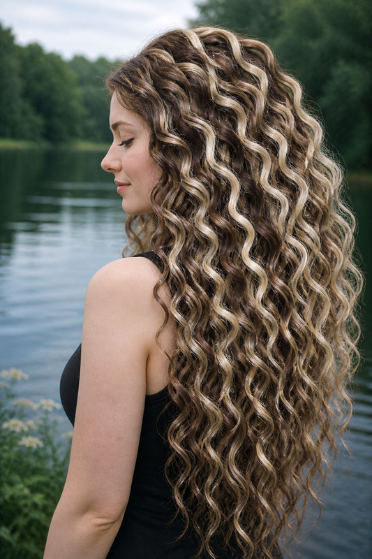 Brown and Blonde Hidden Base Hair Extensions