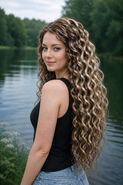 Brown and Blonde Hidden Base Hair Extensions 