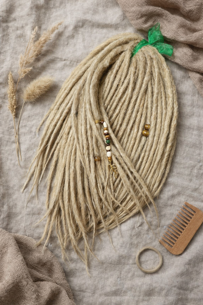Kurze blonde Dreadlock-Extensions 12 Zoll – Leichte Kunsthaardreads, weich & natürlicher Look