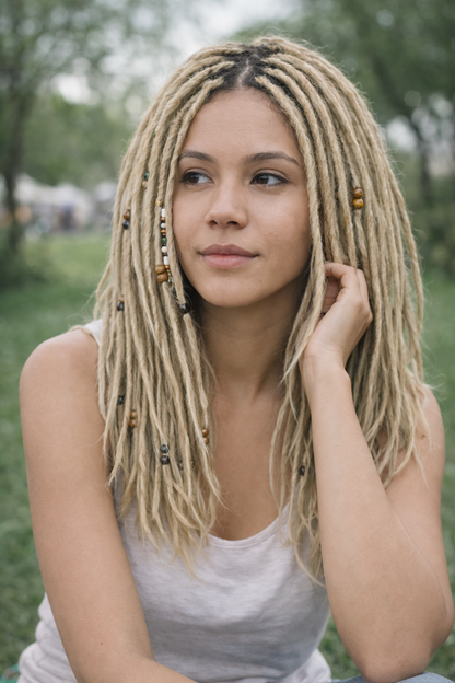 Kurze blonde Dreadlock-Extensions 12 Zoll – Leichte Kunsthaardreads, weich & natürlicher Look