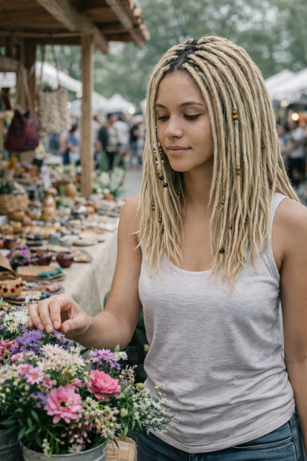 Kurze blonde Dreadlock-Extensions 12 Zoll – Leichte Kunsthaardreads, weich & natürlicher Look