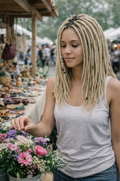 Kurze blonde Dreadlock-Extensions 12 Zoll – Leichte Kunsthaardreads, weich & natürlicher Look