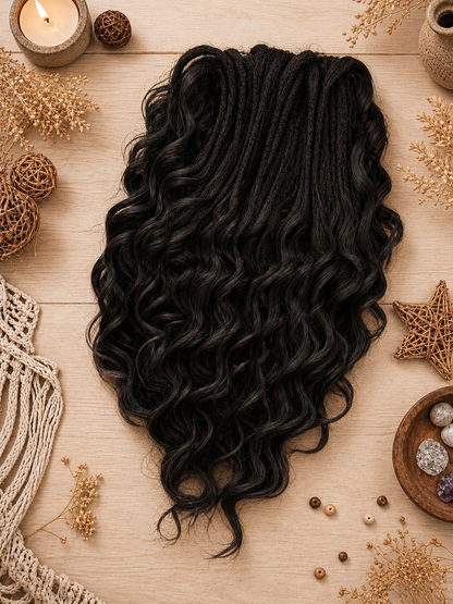 Aschblonde Hidden Base Hair Extensions – Bürstbare Kunst-Dreadlocks, weiches natürliches Volumen