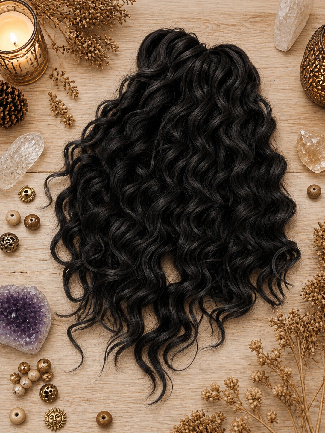 Aschblonde Hidden Base Hair Extensions – Bürstbare Kunst-Dreadlocks, weiches natürliches Volumen