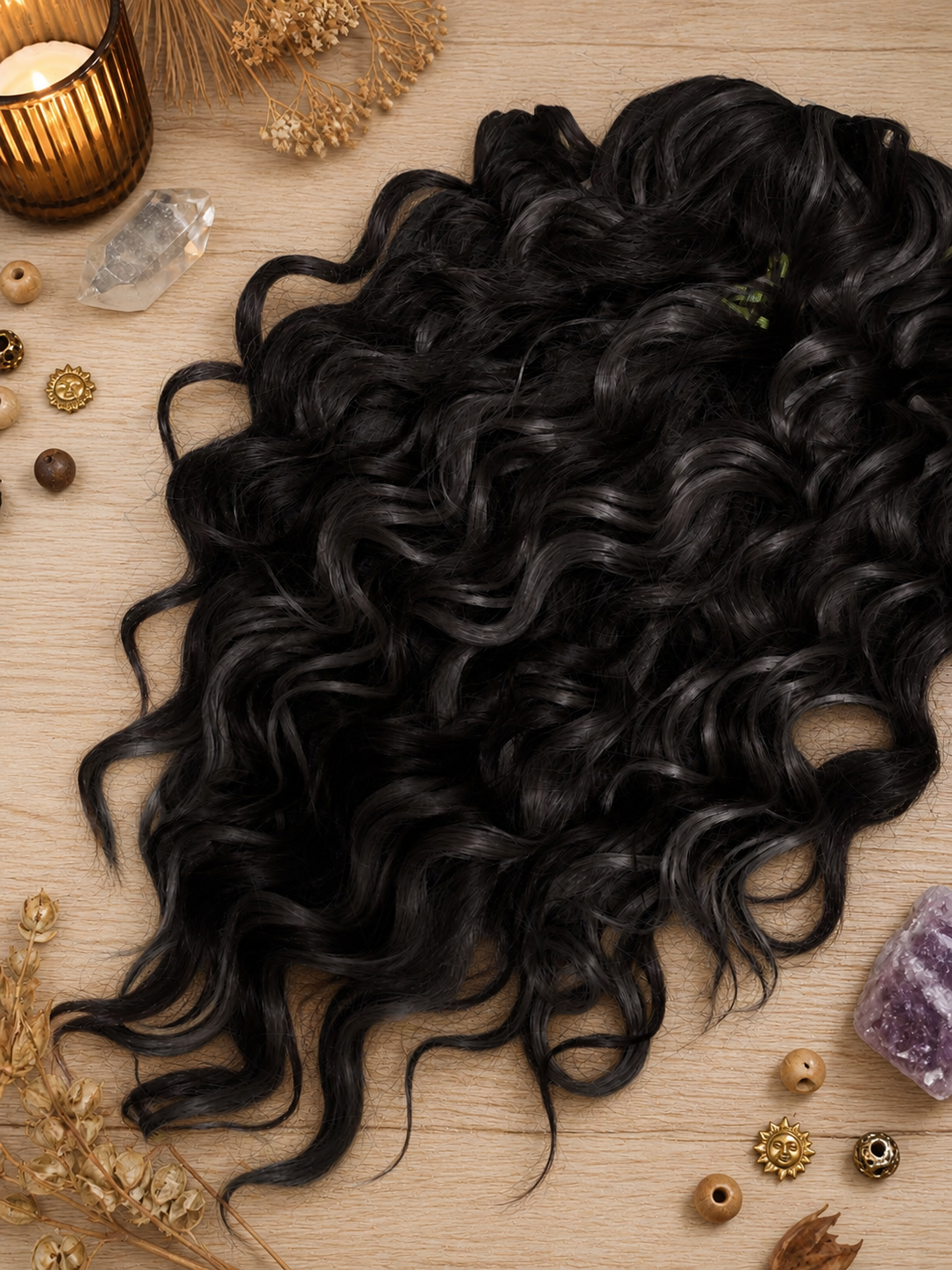 Aschblonde Hidden Base Hair Extensions – Bürstbare Kunst-Dreadlocks, weiches natürliches Volumen