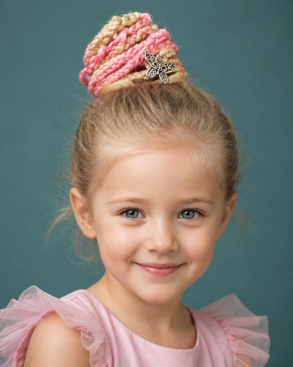 Kids Pink Blonde Dreadlock Ponytail – Boho Hair Extension